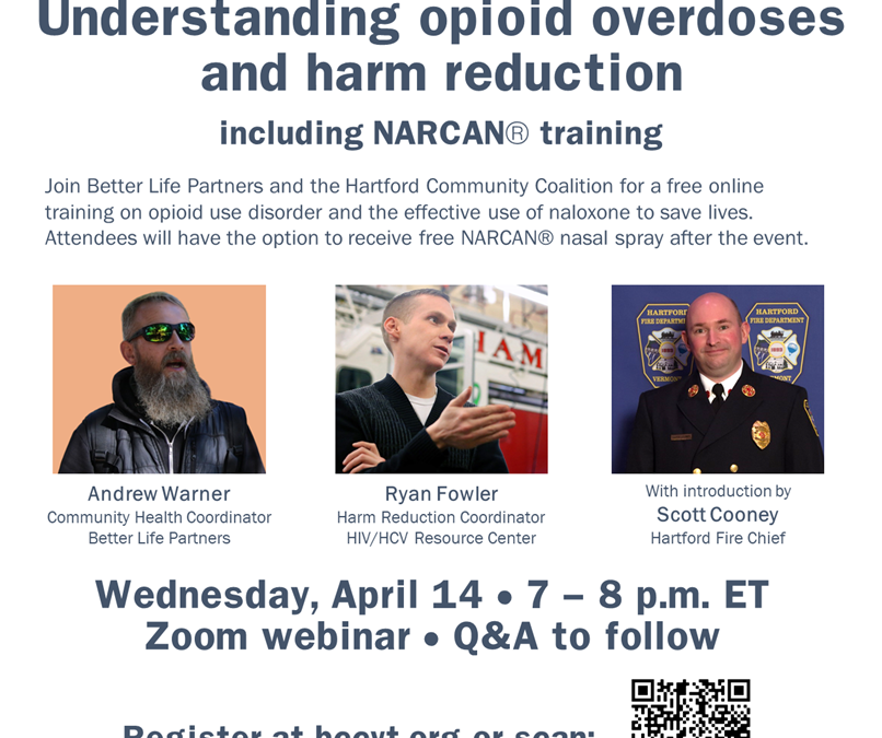 Free Training Event: Understanding opioid overdoses and harm reduction – April 14, 2021