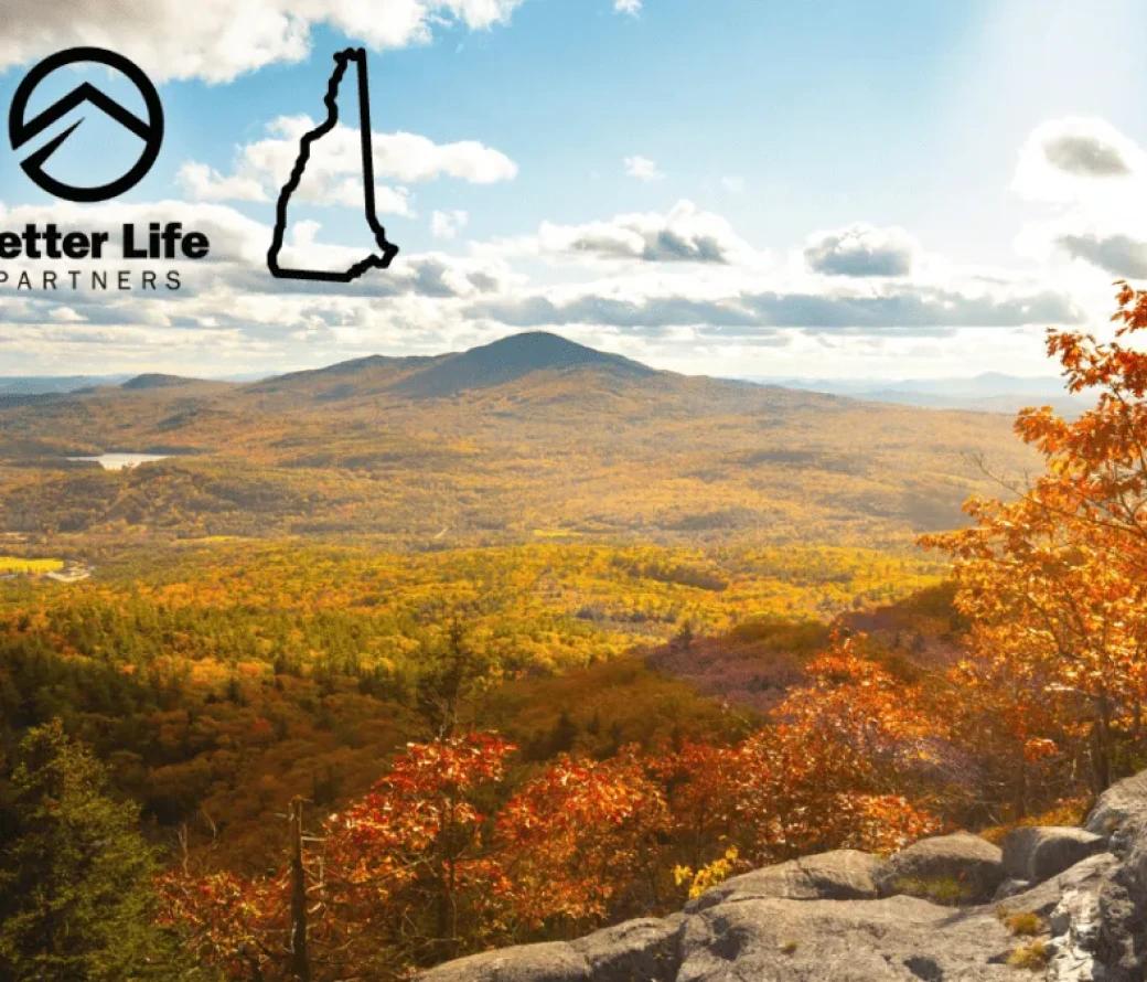View from a mountain in New Hampshire during Fall