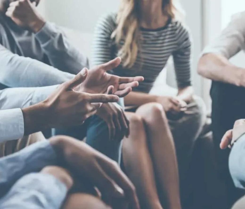People in a support group