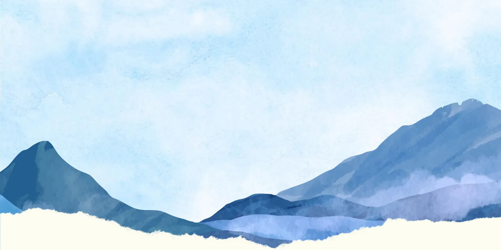 a background image of watercolor blue ridge mountains